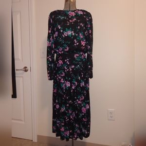 Vintage 80s Lanz Floral Secretary Dress